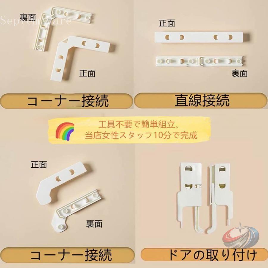 ペットサークル スチール製 ペットフェンス ドア付き ゾンチー DIYサークル 広い屋内外で脱走防止しやすい 中型犬向けコンパクトケージの画像