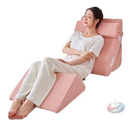 整形外科用 ベッドウェッジ枕 4個セット 低反発フォーム 術後用 睡眠用 ゾンチー 脚や背中の角度を調節しやすい休息サポート向けウェッジクッションセット_4