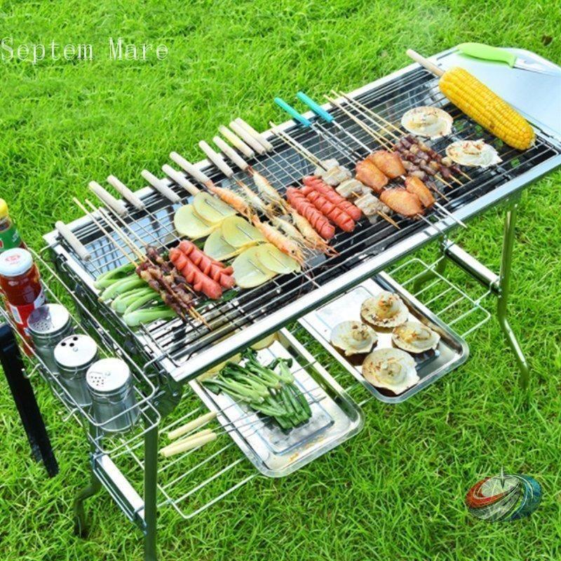 大型BBQコンロ 折りたたみ バーベキューコンロ ゾンチー 焚き火台 鉄板焼き 焼肉に使いやすく 5人から15人まで楽しみやすいアウトドアグリル_1