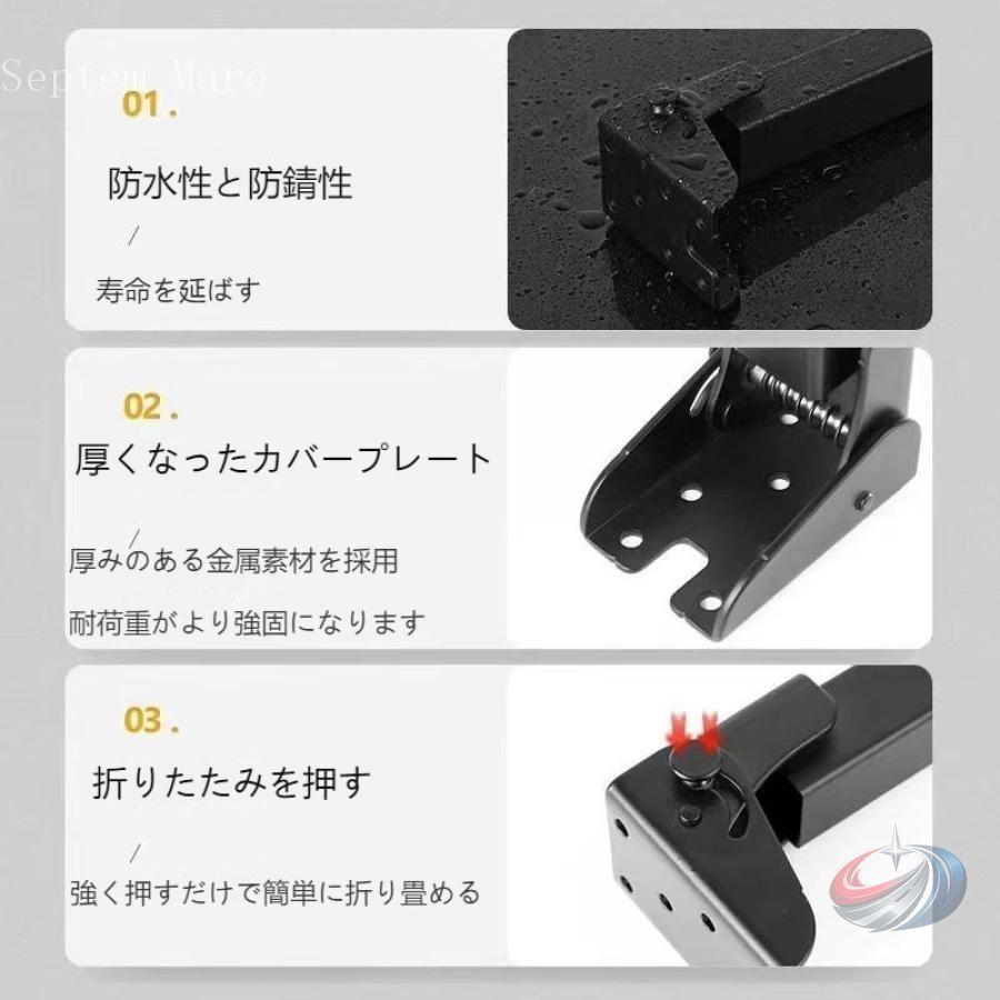 折りたたみテーブル脚 4本セット 90度 ブラックアイアン DIY ゾンチー
