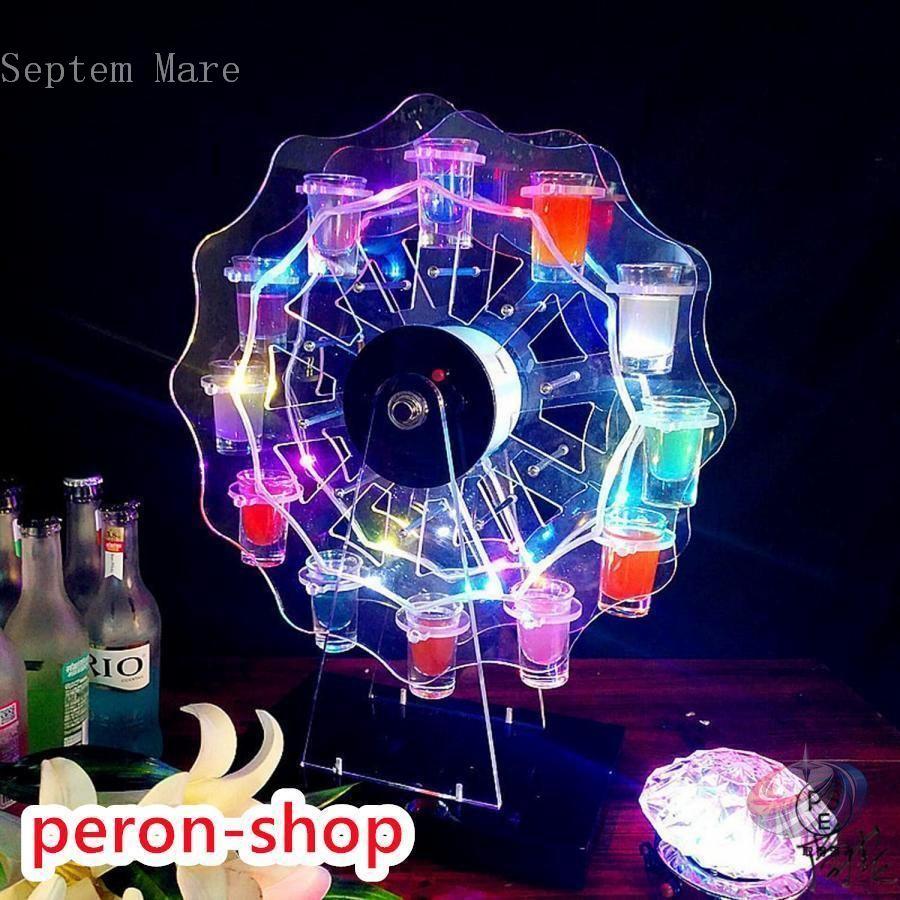 LED 酒グラス収納ラック ゾンチー ボトルディスプレイ カクテルグラスホルダー 12カップ バー ホテル パーティー 卓上装飾 ナイトクラブ 演出の画像