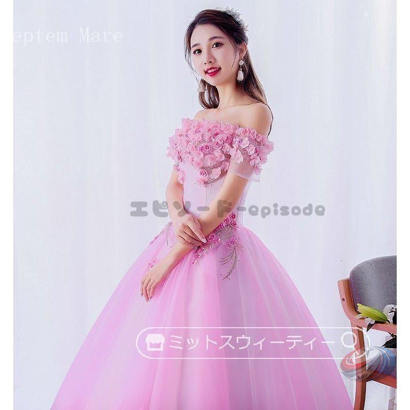 カラードレス ロング ゾンチー グレーブルー ピンク 演奏会 コンサート 結婚式 披露宴 舞台 ピアノ 声楽 二次会 ステージ衣装 コンクール 上品 華やか_15
