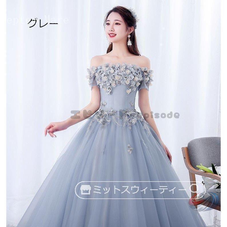 カラードレス ロング ゾンチー グレーブルー ピンク 演奏会 コンサート 結婚式 披露宴 舞台 ピアノ 声楽 二次会 ステージ衣装 コンクール 上品 華やか_17