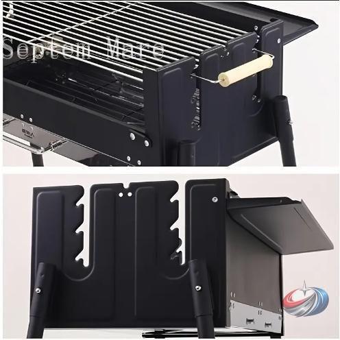 大型BBQグリル ステンレス製 折りたたみ式 軽量 ポータブル ゾンチー 大人数の炭火焼きに便利で 収納もしやすい屋外バーベキューコンロの画像