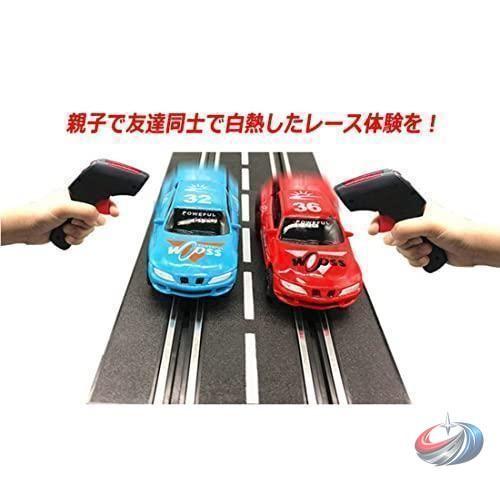 スロットカーレース コースセット 436cm ミニカー レース遊び ゾンチー 室内で盛り上がりやすく子供も大人も楽しめるロングコースセットの画像