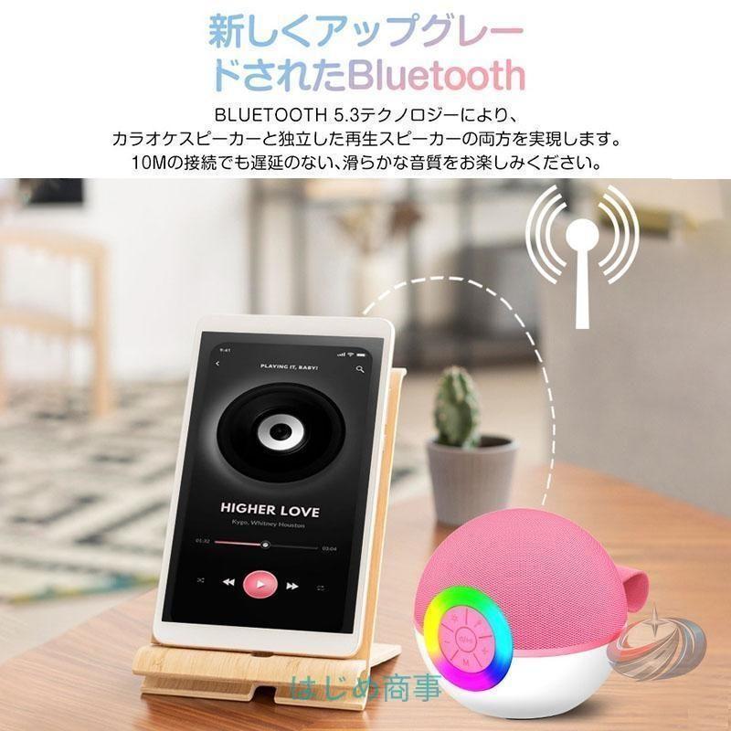 カラオケマイク スピーカーセット 子供用 Bluetooth マイク2本 ゾンチー LEDライト付きで自宅 アウトドアでも盛り上がりやすい音楽セット_10