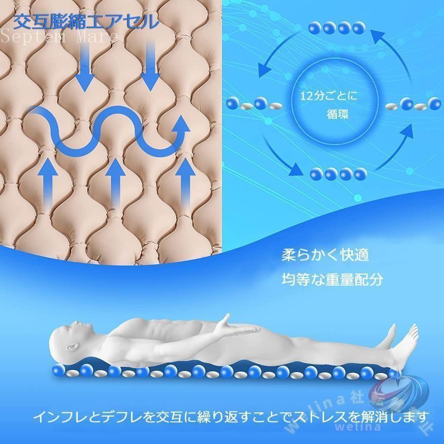 床ずれ防止マット 交互圧力パッド 褥瘡マットレス 電動ポンプ付き 褥瘡予防 介護エアマット 患者介護マット 通気性があり 長時間ベッド生活の高齢者向け_2