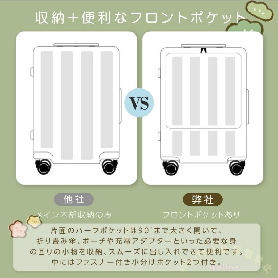 前開き スーツケース USBポート付き 機内持込 キャリーケース Sサイズ 多カラー フロントオープン 1-3日用 軽量設計 大容量 多収納ポケット 旅行便利の画像