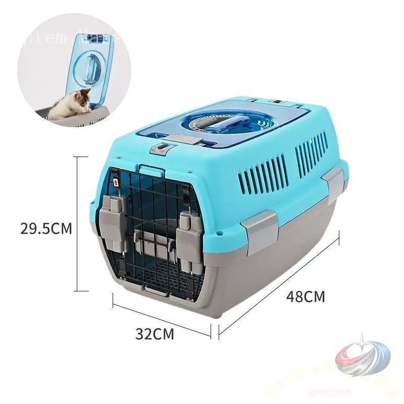 ペットの航空箱犬や猫や犬は旅行に行きます飛行機や犬のケージプラスチック製携帯航空便託送箱 持ち運びしやすい_7