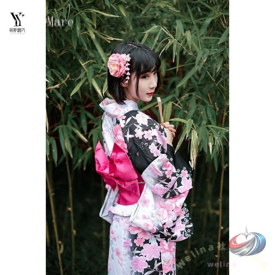 大人　浴衣ドレス　セパレート　花柄 ピンク 浴衣・帯セット セパレート浴衣 レディース ワンピースタイプ 大人用 ゾンチー 黒