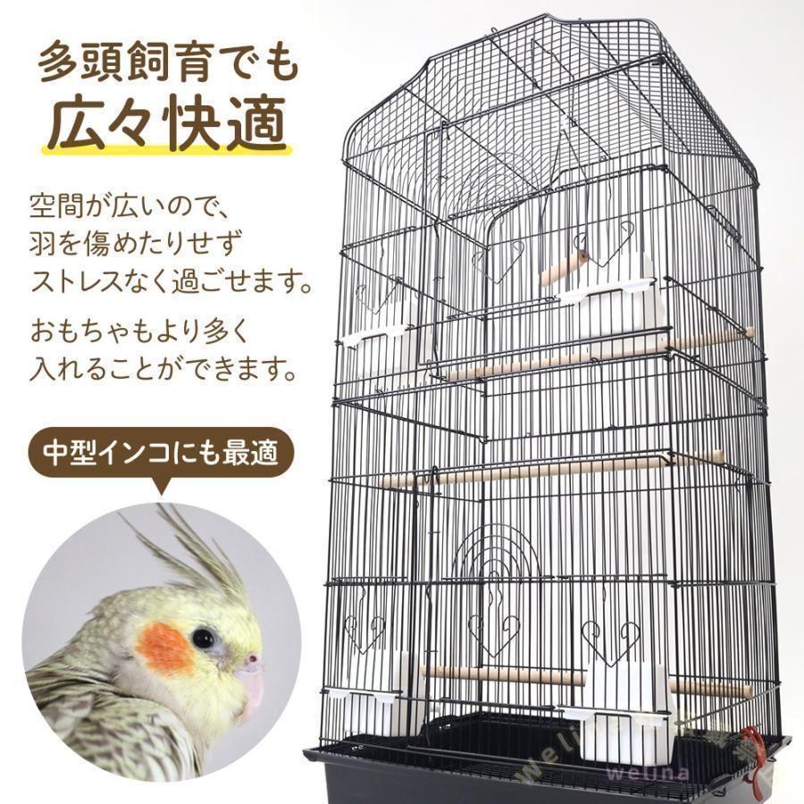 鳥かご ケージ 大型 おしゃれ バードケージ ゾンチー 底網 止まり木付き 複数飼いにも対応 小鳥が快適に過ごせる広々設計_1