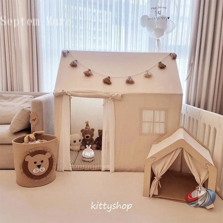 キッズテント 子供テント 室内 プレイハウス ゾンチー 子供部屋になじむシンプルデザイン お誕生日やクリスマスにも映える楽しいおうちテント_11