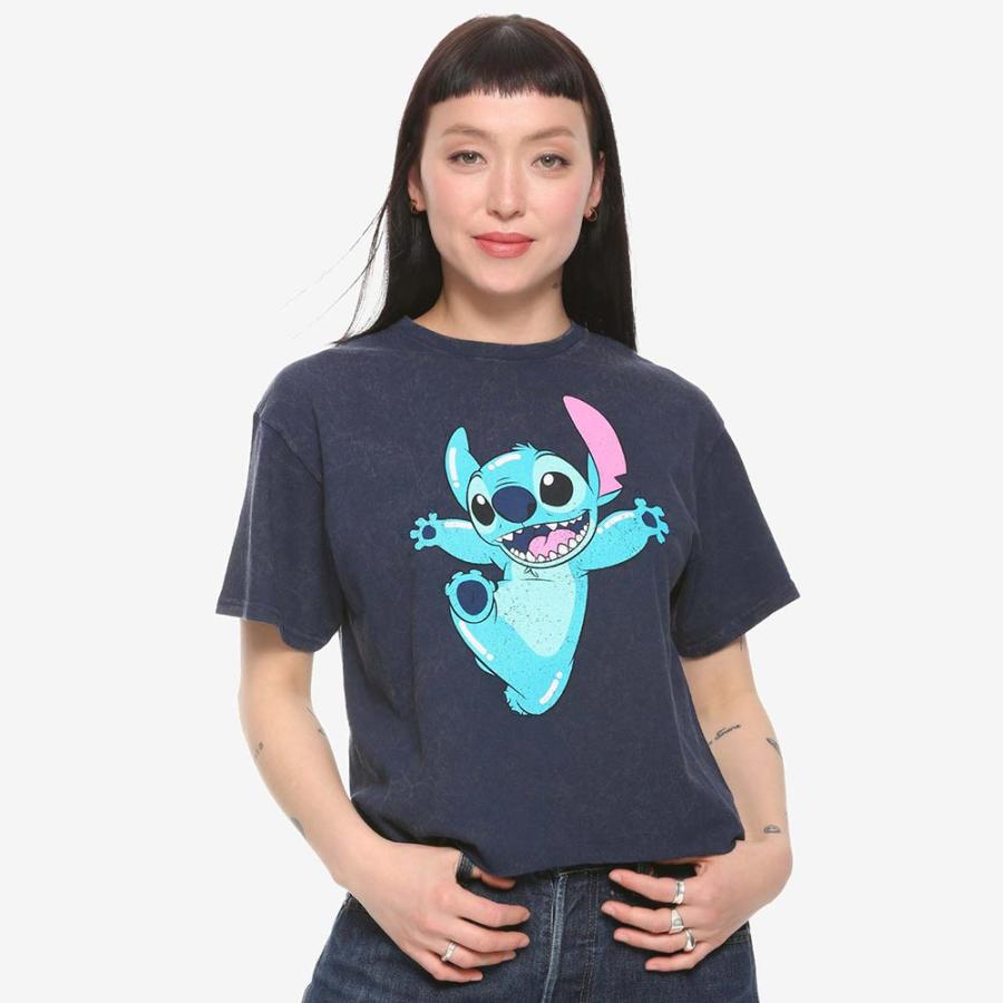 リロ アンド スティッチ Tシャツ ディズニー Disney スティッチ 半袖 クロップ丈 レディース Cn hls12 映画エンタメショップ Selection 通販 Yahoo ショッピング