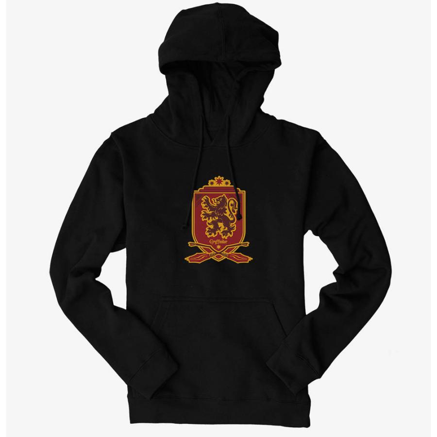 50 Off ハリーポッター グッズ グリフィンドール パーカー フーディー Harry Potter Gryffindor Quidditch Crest Hoodie メンズ ブラック hg 注目ブランド Mahy Almahy Ae