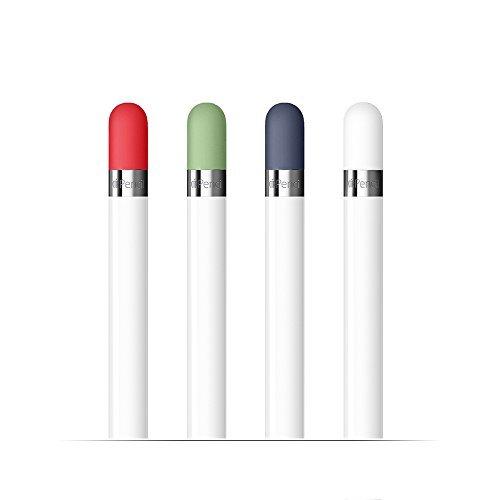 人気激安 FRTMA 4色セット：ミッドナイトブルー、白、ミント、レッド Pencil交換用キャップ， Apple アンドロイドタブレットケース