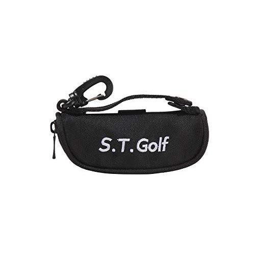 S T Golf ゴルフボールケース ゴルフ ボールポーチ おしゃれ な ゴルフ ボールケース 軽量 ボール3個 ティー3本収納 ブラック 美品