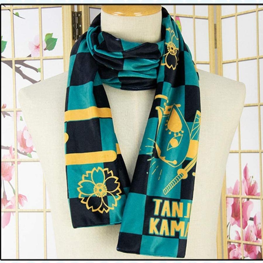 鬼滅の刃風グッズ コスプレ マフラー 仮装 禰豆子風 炭治郎風 胡蝶