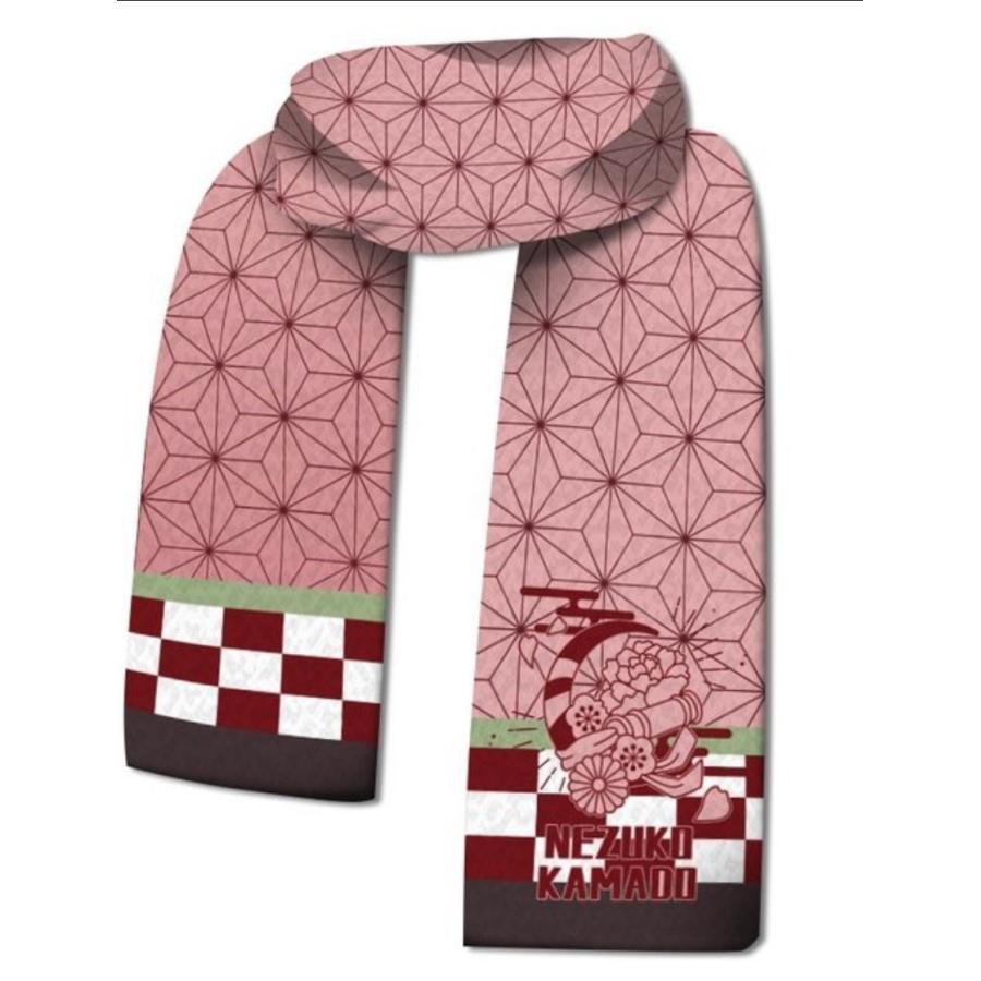 鬼滅の刃風グッズ コスプレ マフラー 仮装 禰豆子風 炭治郎風 胡蝶