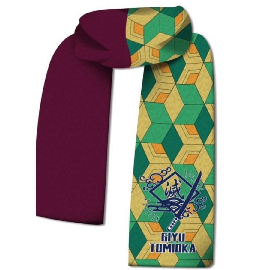 鬼滅の刃風グッズ コスプレ マフラー 仮装 禰豆子風 炭治郎風 胡蝶