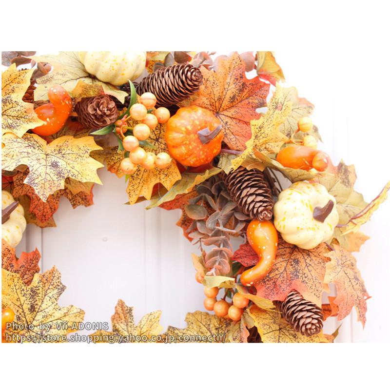 リース ハロウィン 花 秋 手作り クリスマス 飾り付け フラワーリース