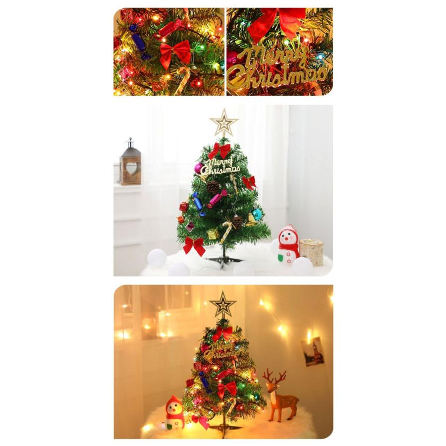 クリスマスツリー 卓上 50cm ミニクリスマスツリー LEDライト
