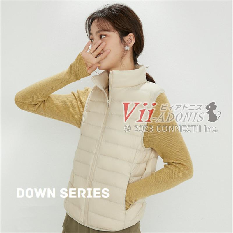 ダウンベスト レディース ベスト 薄手 中綿ベスト インナー