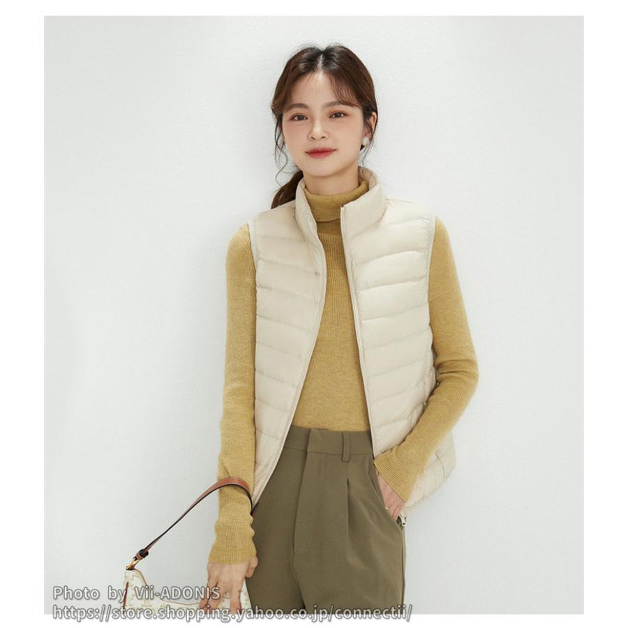 hide0121baba　極美品　  ダウンベスト ダウンベスト レディース ベスト 薄手 中綿ベスト インナー