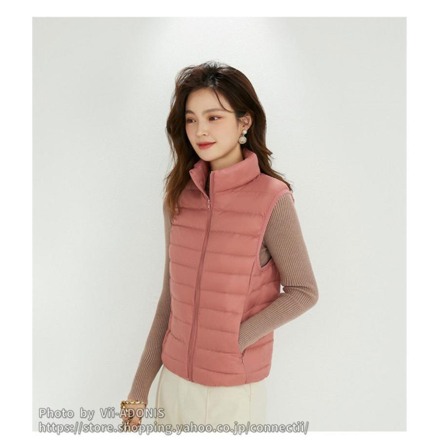 ダウンベスト レディース ベスト 薄手 中綿ベスト インナー