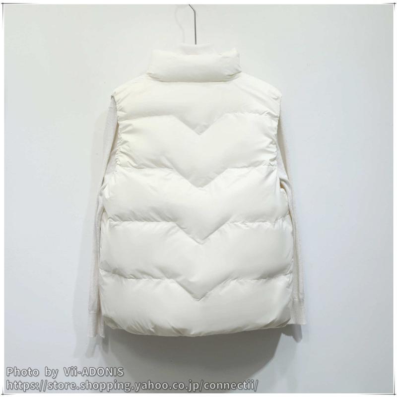 【値下げ交渉OK！】  ダウンベスト ホワイト 美品 レア 値下げ ホワイト ダウンベスト スタンドカラー白 - メルカリ
