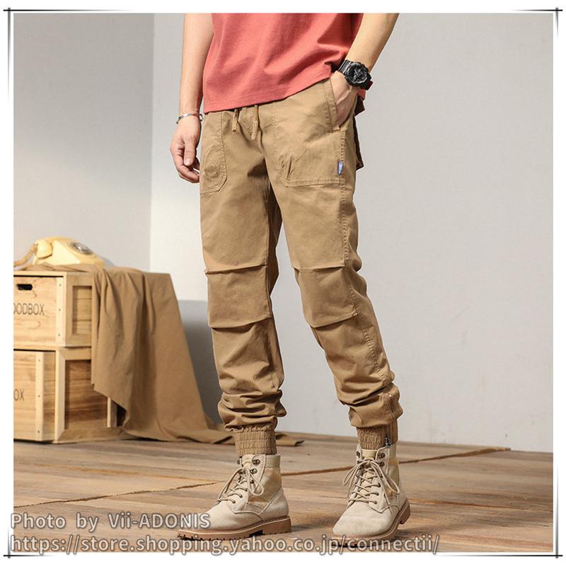 カーゴパンツ メンズ 作業ズボン レディース スリム 迷彩柄