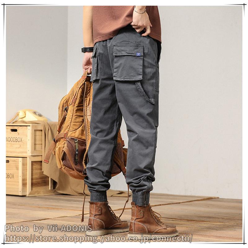 カーゴパンツ メンズ 作業ズボン レディース スリム 迷彩柄 メンズ