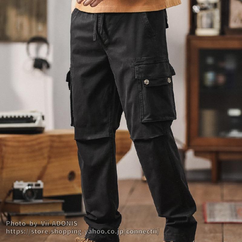 カーゴパンツ メンズ 作業ズボン レディース スリム 迷彩柄 メンズ