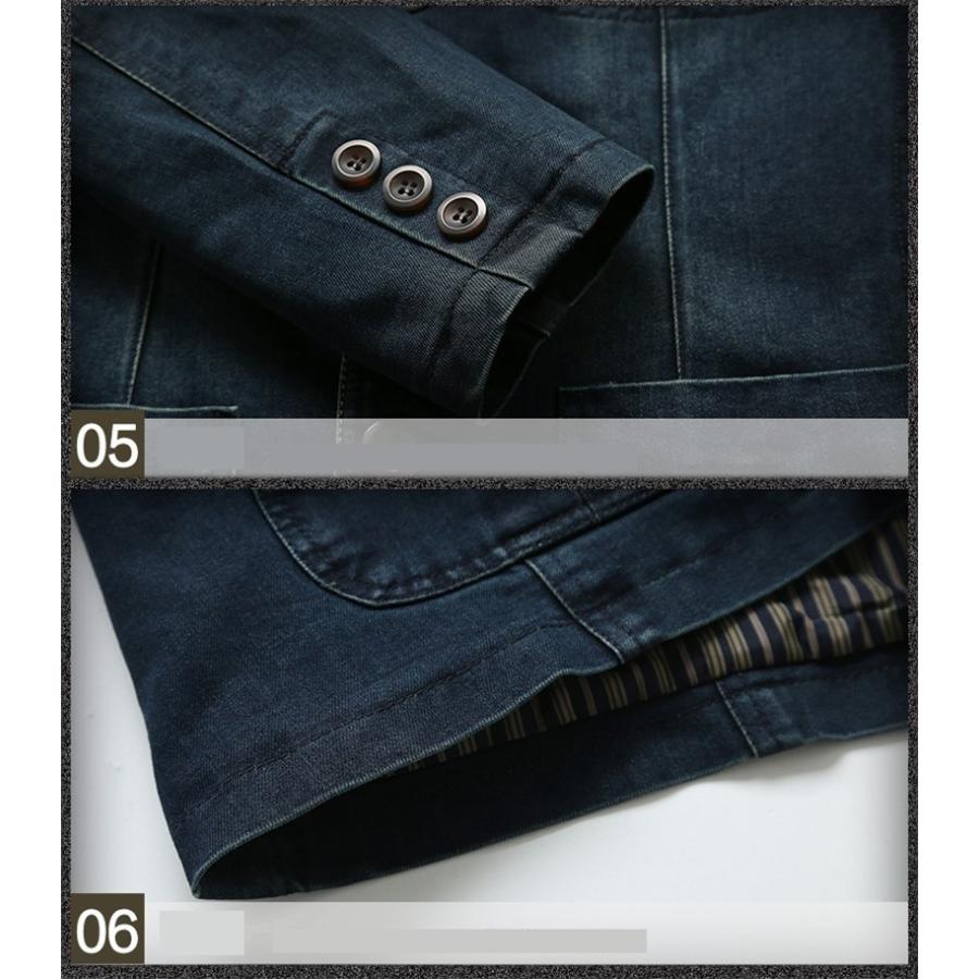 スーツセレクト　デニム調生地通年テーラードジャケットA7 スーツセレクト デニム調生地通年テーラードジャケットA7 メンズ