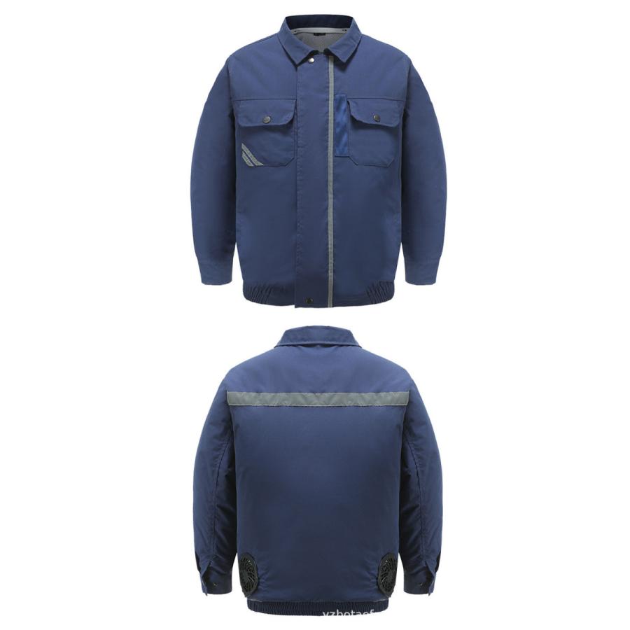 空調服 冷風ジャケット LL ネイビー 作業服・作業用品 カンサイ空調風神服ジャケット(K1100) 空調