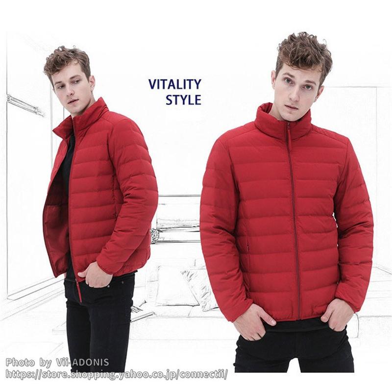 26473　IGNIO メンズ　２way　ダウンジャケト　赤　サイズＬ 26473 IGNIO メンズ 2way ダウンジャケト 赤 サイズL