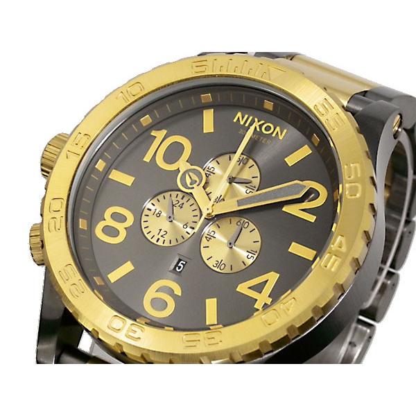 ニクソン NIXON 腕時計 51-30 CHRONO A083-595 GUNMETAL/GOLD A083595｜connection-s