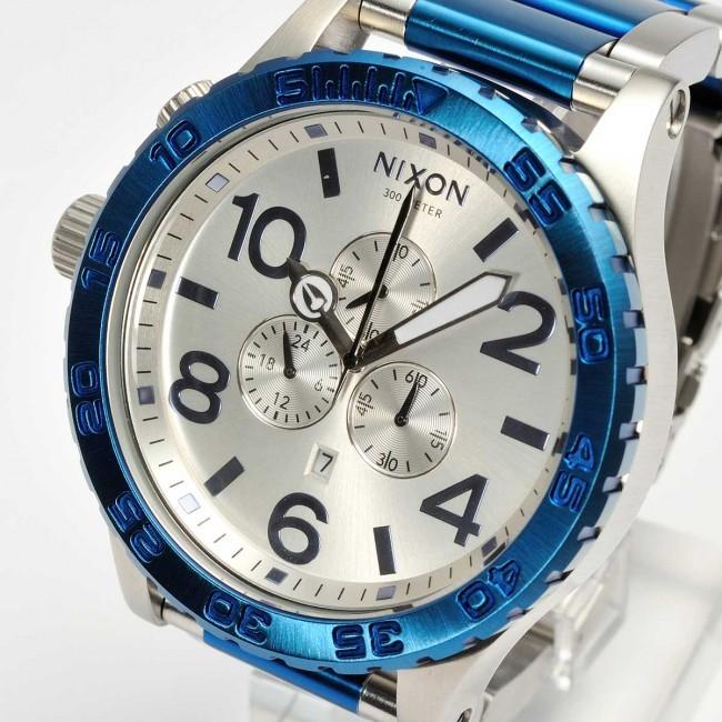 ニクソン NIXON 腕時計 51-30 CHRONO メンズ A083-Blue Silver ブルーシルバー A083 Blue Silver｜connection-s