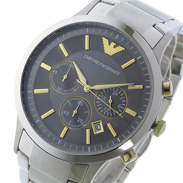 エンポリオ アルマーニ 開店記念セール EMPORIO ARMANI レナート AR11047 グレー RENATOクオーツ 激安本物 腕時計 メンズ