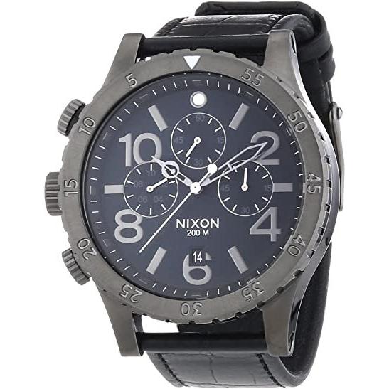 NIXON ブラックレザー時計 NIXON（ニクソン） 腕時計 「NIXON/ニクソン」Sentry Chrono Leather