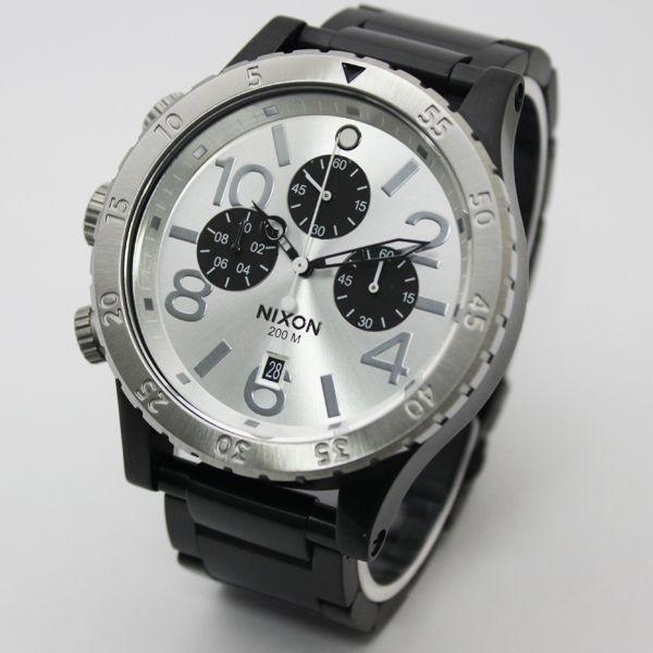 ニクソン NIXON 腕時計 A486-180 クロノグラフ ブラック シルバー NIXON（ニクソン） 腕時計 A486-180 A486180 : connection - 通販