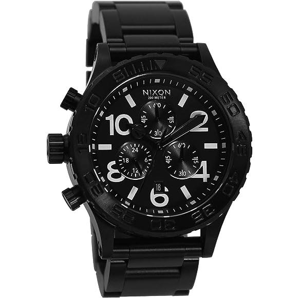 時計 NIXON THE 42-20 CHRONO ALL BLACKS SNRISE Nixon Unisex The 42-20 Chrono All Black/Tortoise Watch