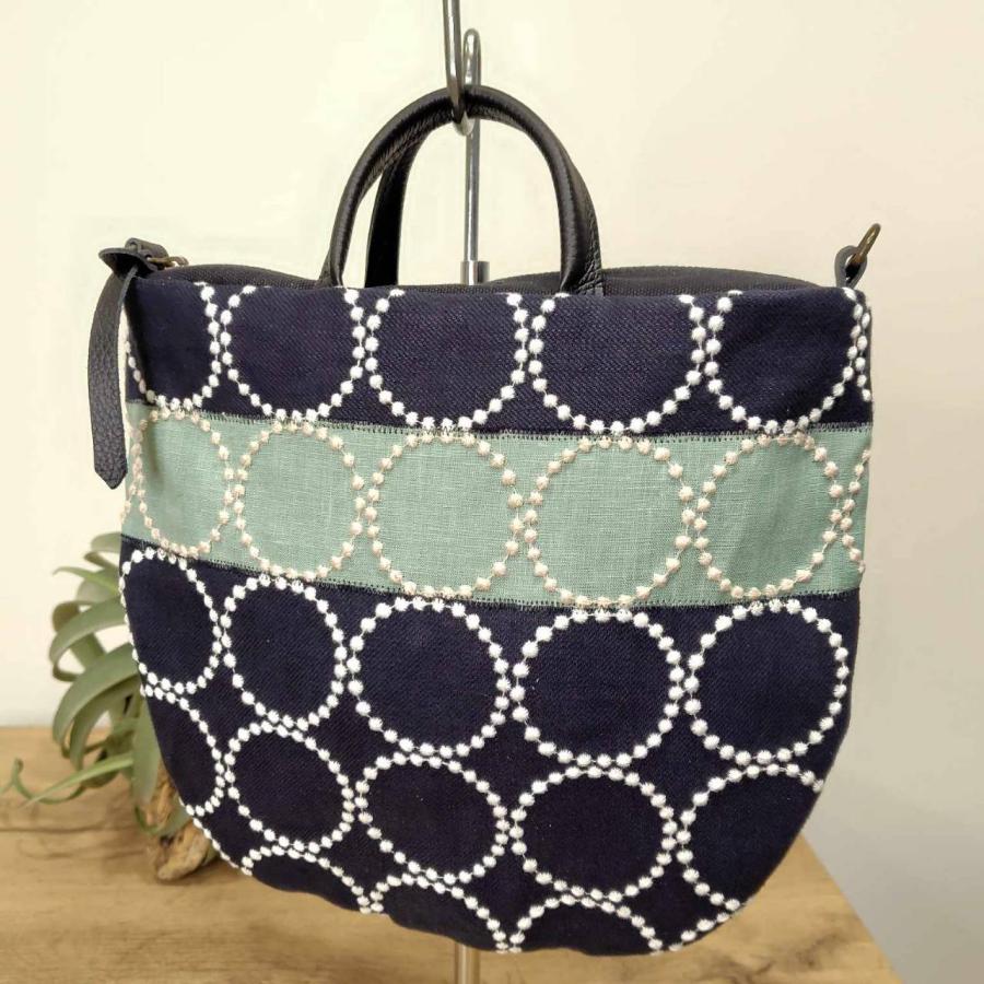 送料無料】ミナペルホネン/tambourineタンバリンネイビー×グリーン