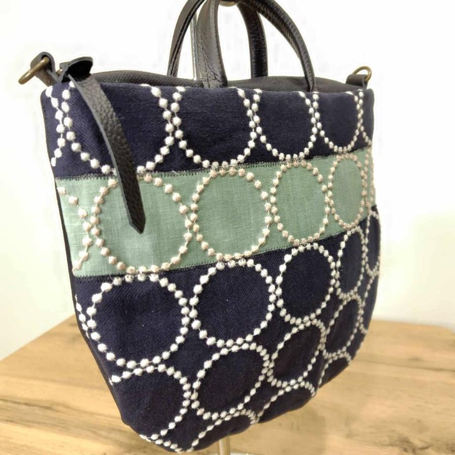 送料無料】ミナペルホネン/tambourineタンバリンネイビー×グリーン