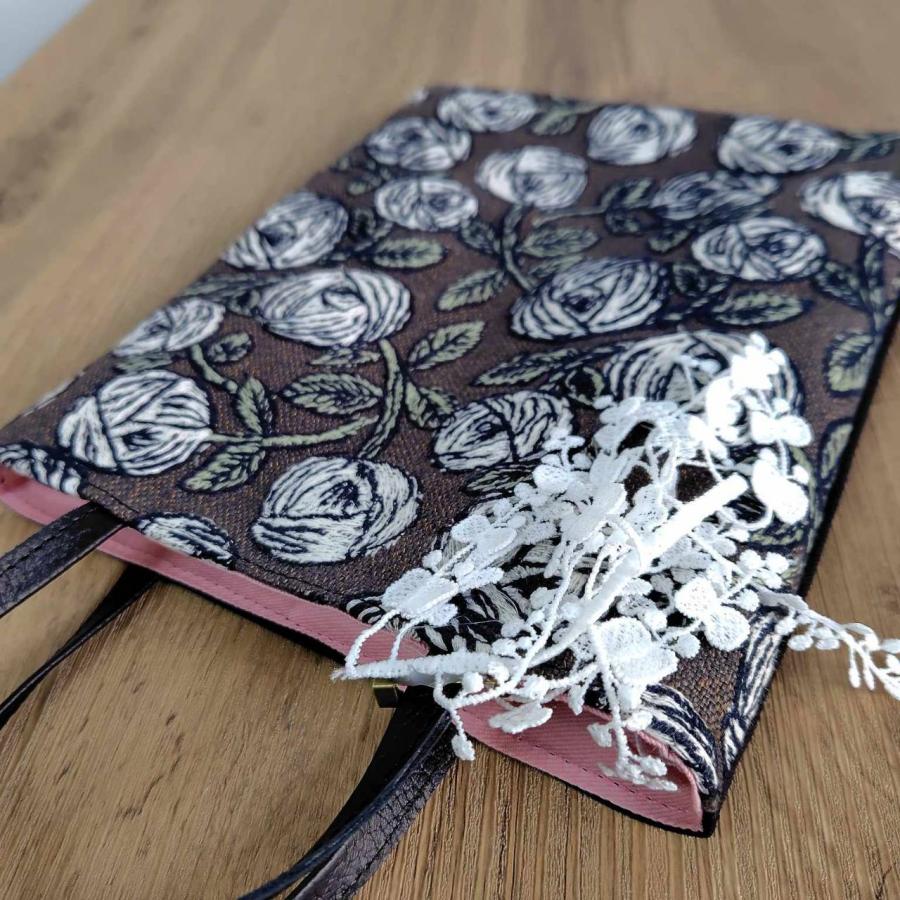 ミナペルホネン/rosyロージィーブラウン/手提げトーストサイズ