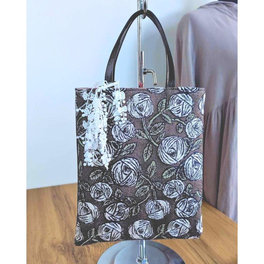 ミナペルホネン/rosyロージィーブラウン/手提げトーストサイズ