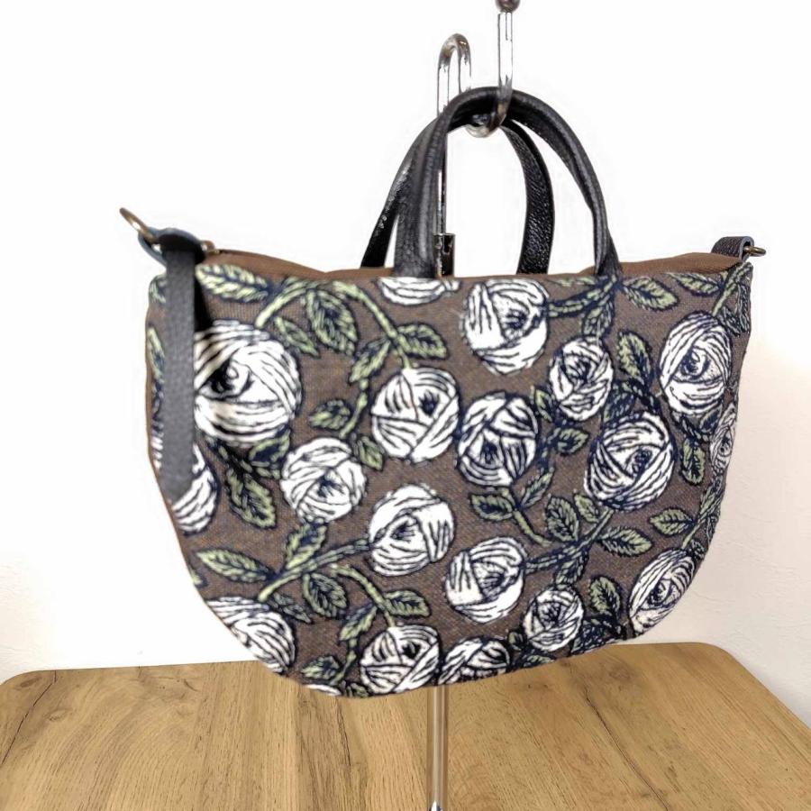 ミナペルホネン/rosyロージィーブラウン/ミニラウンドショルダー