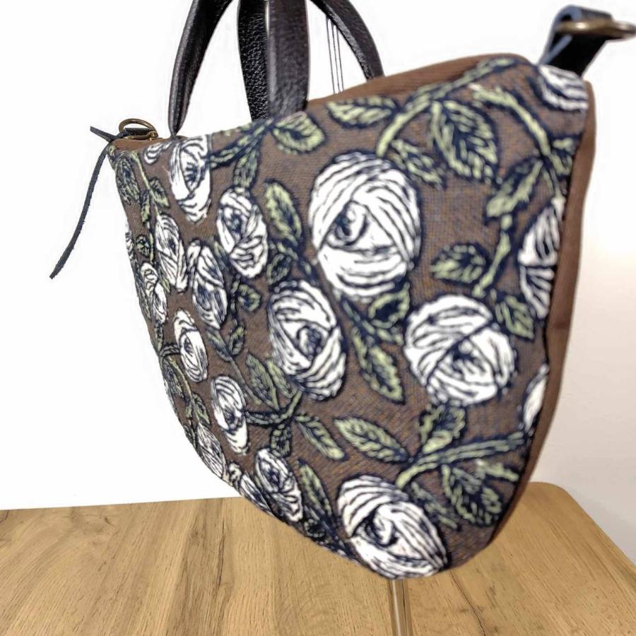 ミナペルホネン/rosyロージィーブラウン/ミニラウンドショルダー