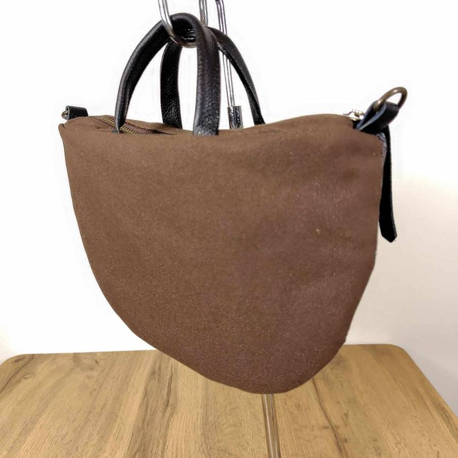 ミナペルホネン/rosyロージィーブラウン/ミニラウンドショルダー