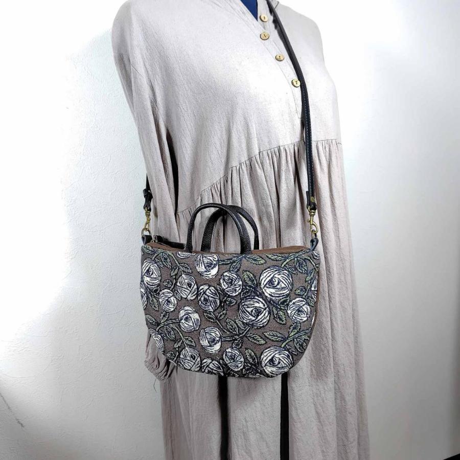 ミナペルホネン/rosyロージィーブラウン/ミニラウンドショルダー