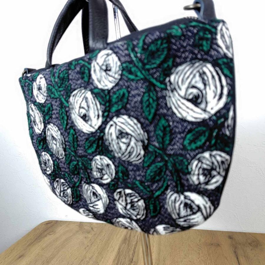 ミナペルホネン/rosyロージィーネイビー/ミニラウンドショルダー